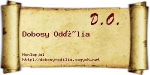 Dobosy Odília névjegykártya